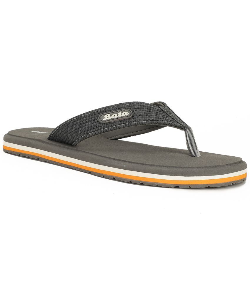     			Bata Grey Men's Thong Flip Flop