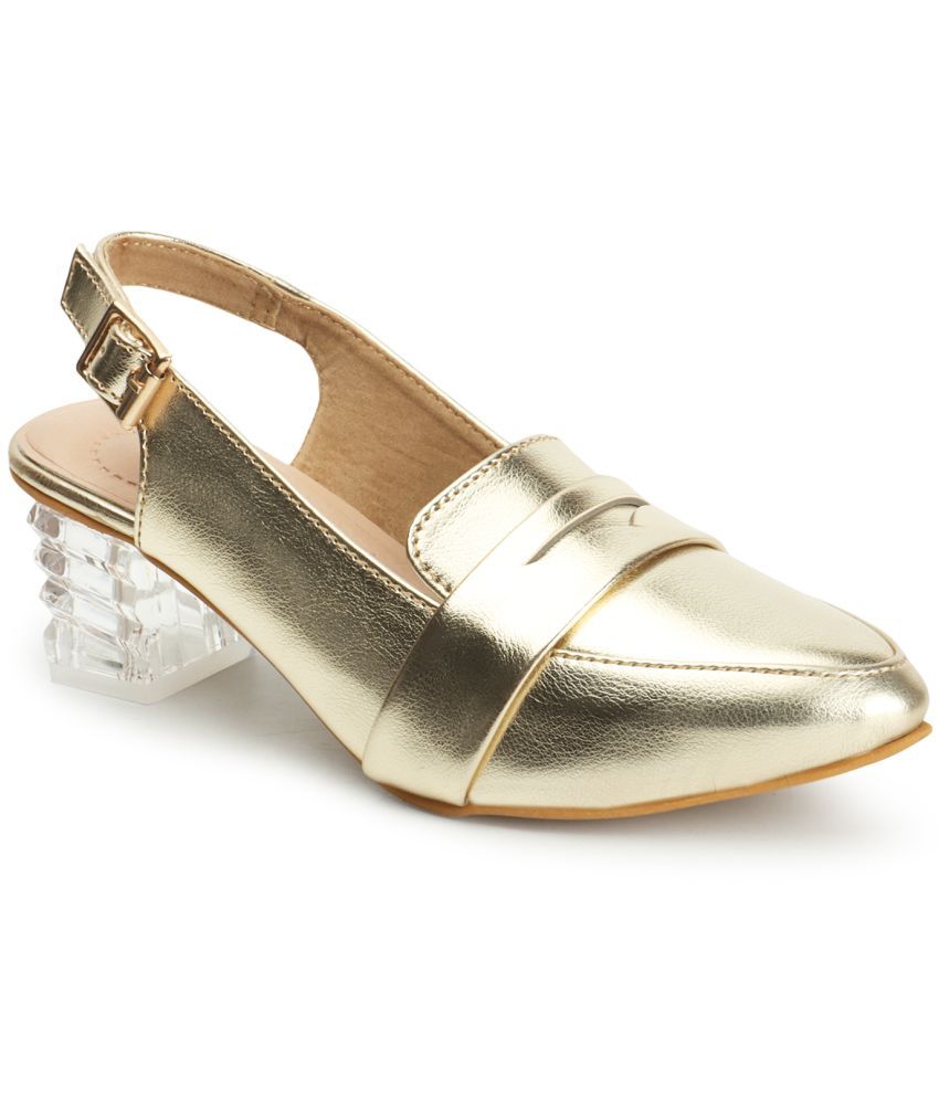     			Denill Gold Women's Sandal Heels