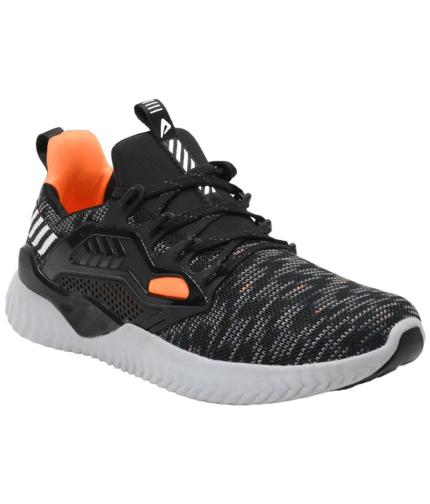     			Impakto Black Men's Sports Running Shoes