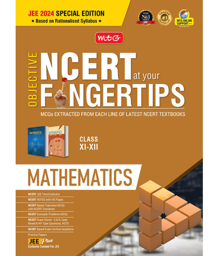     			MTG Objective NCERT at your FINGERTIPS Mathematics - NCERT Notes with HD Pages, Exam Archive & MCQs | Based on NMC JEE Rationalised Syllabus, JEE Books (Latest & Revised Edition 2024-2025)