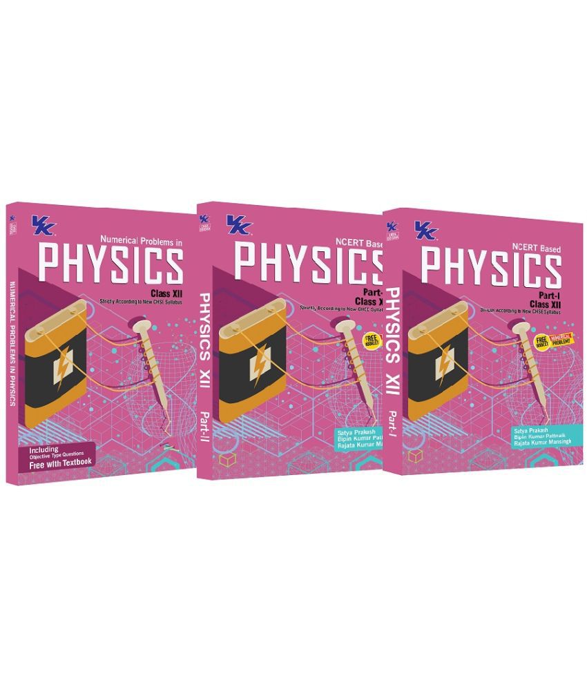     			Physics Part I & II Textbooks (Set of 2) & Free Numerical Problems book for Class 12 CHSE Board 2024-25 Examinations