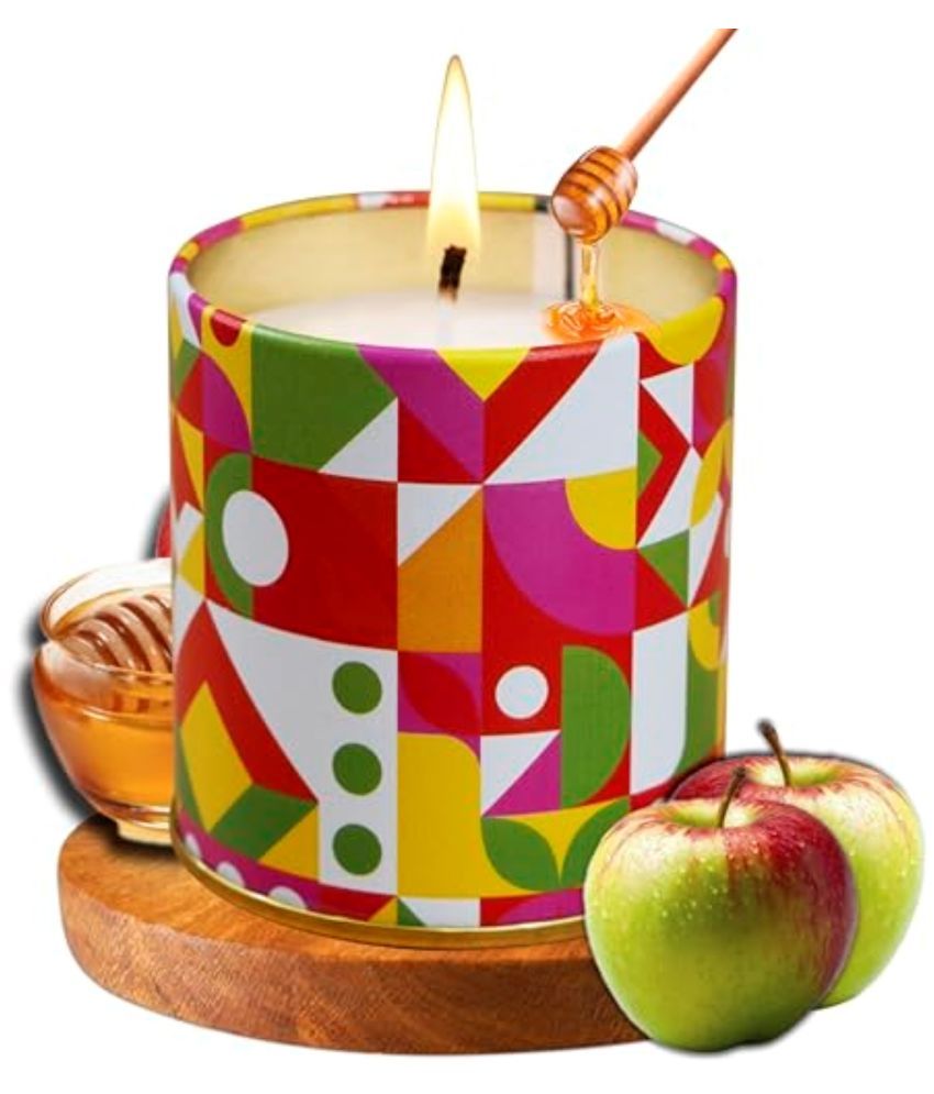     			Puremazing White Apple Jar Candle 10 cm ( Pack of 1 )