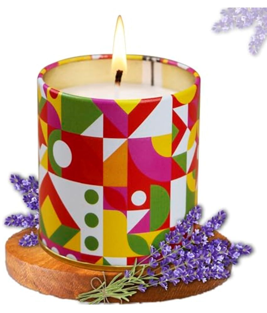     			Puremazing White Lavender Jar Candle 10 cm ( Pack of 1 )