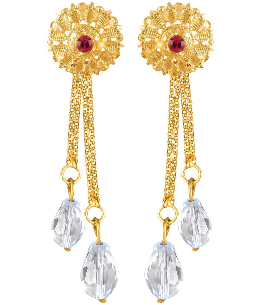     			VIVASTRI Golden Drop Earrings ( Pack of 1 )