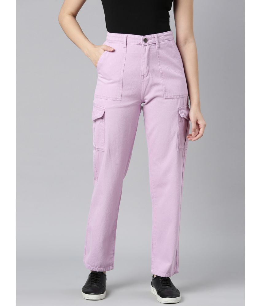     			Zheia - Purple Denim Regular Fit Women's Jeans ( Pack of 1 )