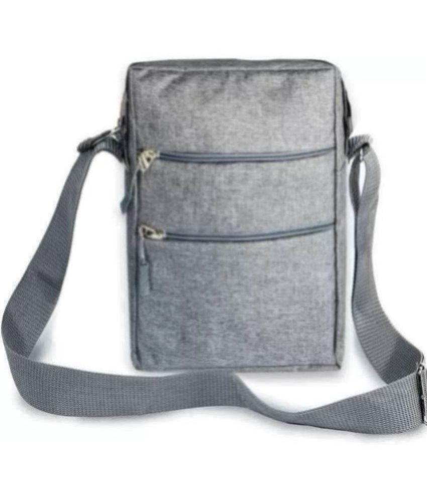     			zebics 5 Ltrs Dark Grey Sling Bag for Unisex