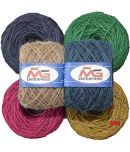 M.G ENTERPRISE Jute Combo JCD 04 Colour Exclusive Twine Ball Threads String Rope 3 Ply 150 m (6 Colours / 25 m Each) for Creative Decoration