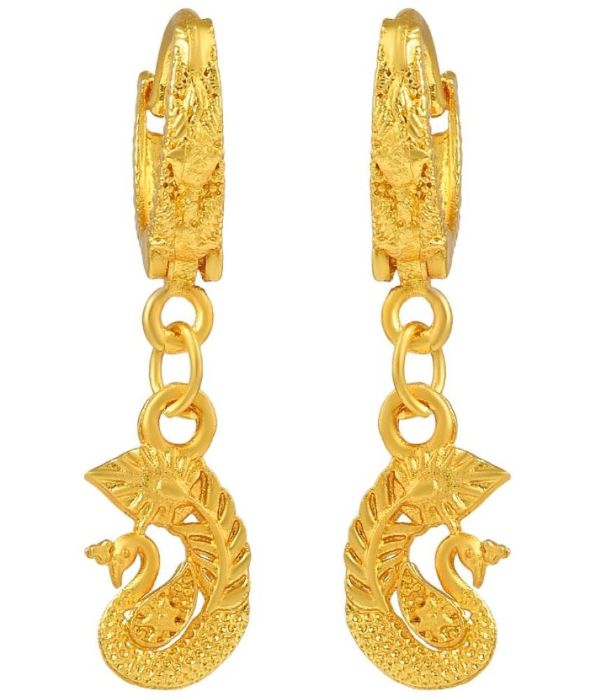     			ADMIER Golden Drop Earrings ( Pack of 1 )