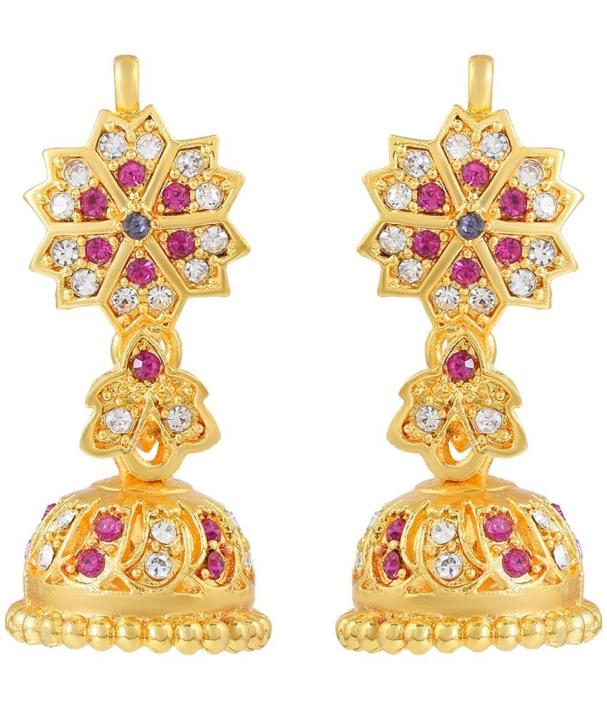     			ADMIER Yellow Jhumki Earrings ( Pack of 1 )