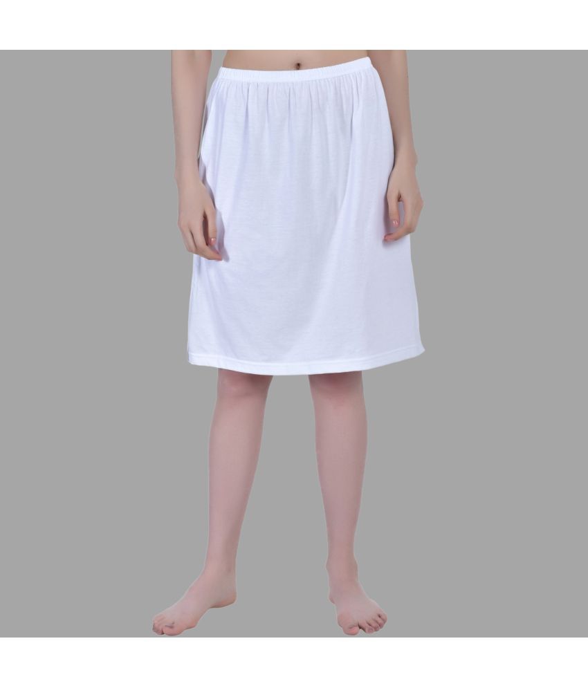     			AIMLY White Cotton Women's Straight Skirt ( Pack of 1 )