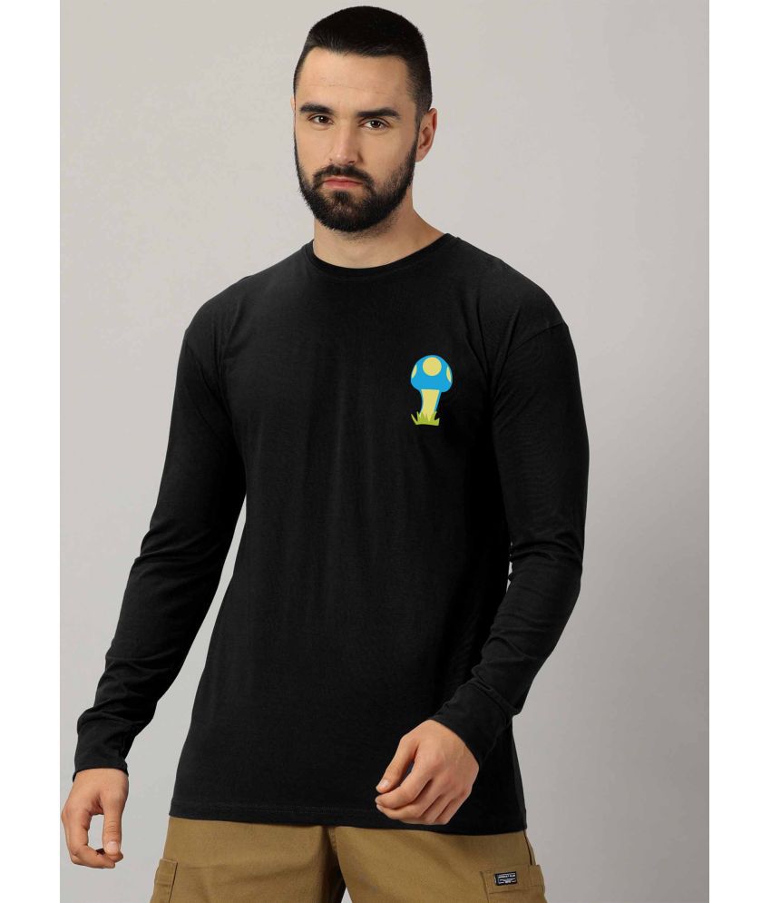    			AUSK Cotton Blend Regular Fit Printed Full Sleeves Men's T-Shirt - Black ( Pack of 1 )