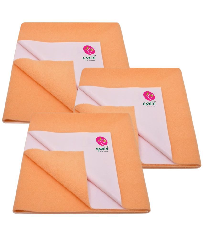     			Apala Orange Laminated Bed Protector Sheet ( Pack of 3 )
