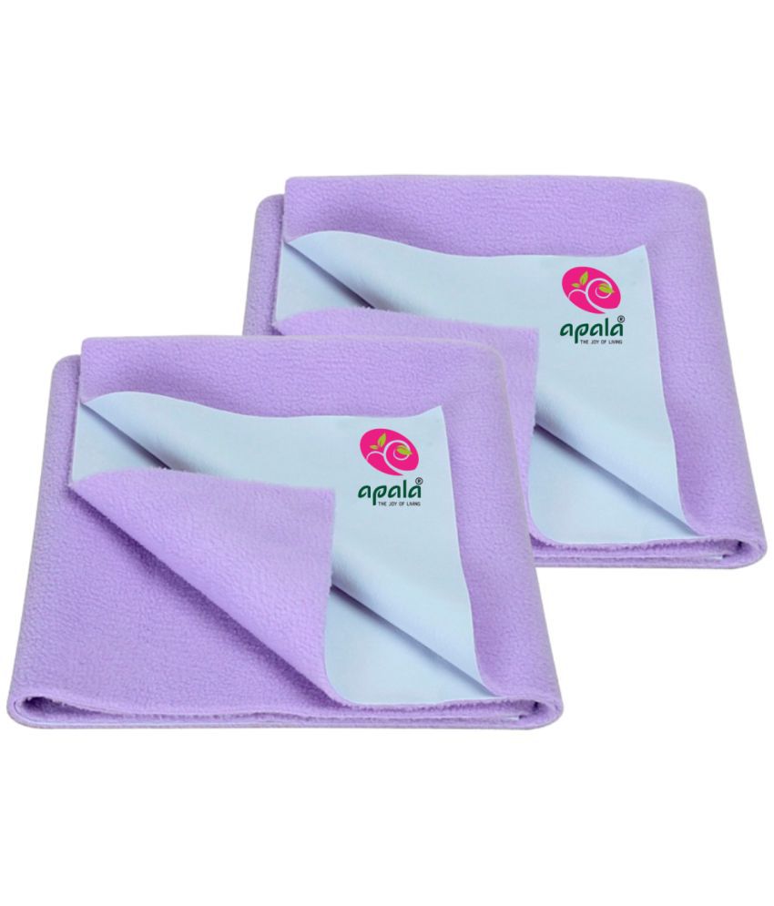     			Apala Purple Laminated Bed Protector Sheet ( Pack of 2 )