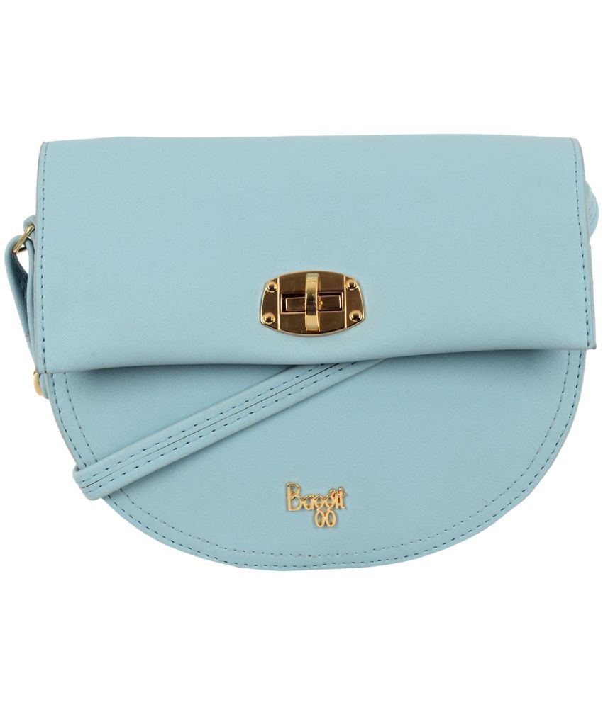     			Baggit Blue Faux Leather Sling Bag