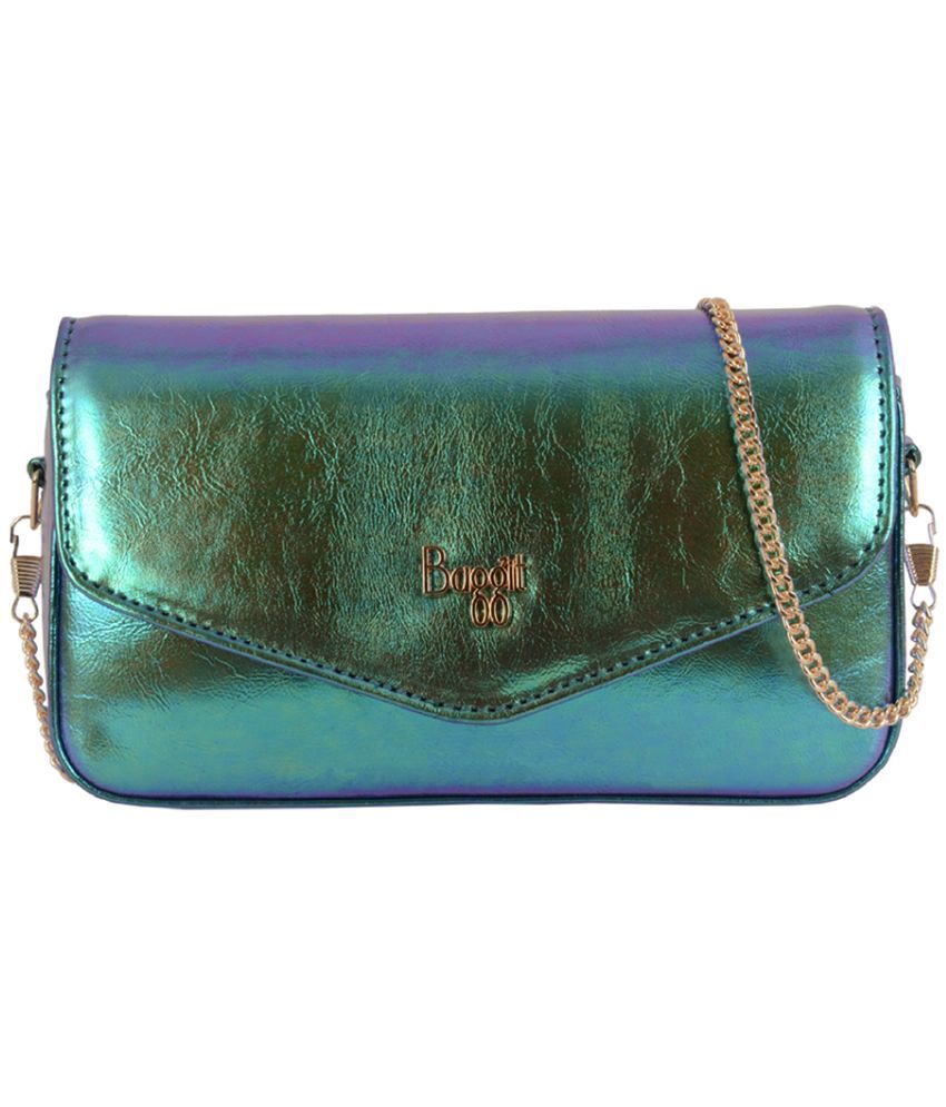     			Baggit Green PU Sling Bag