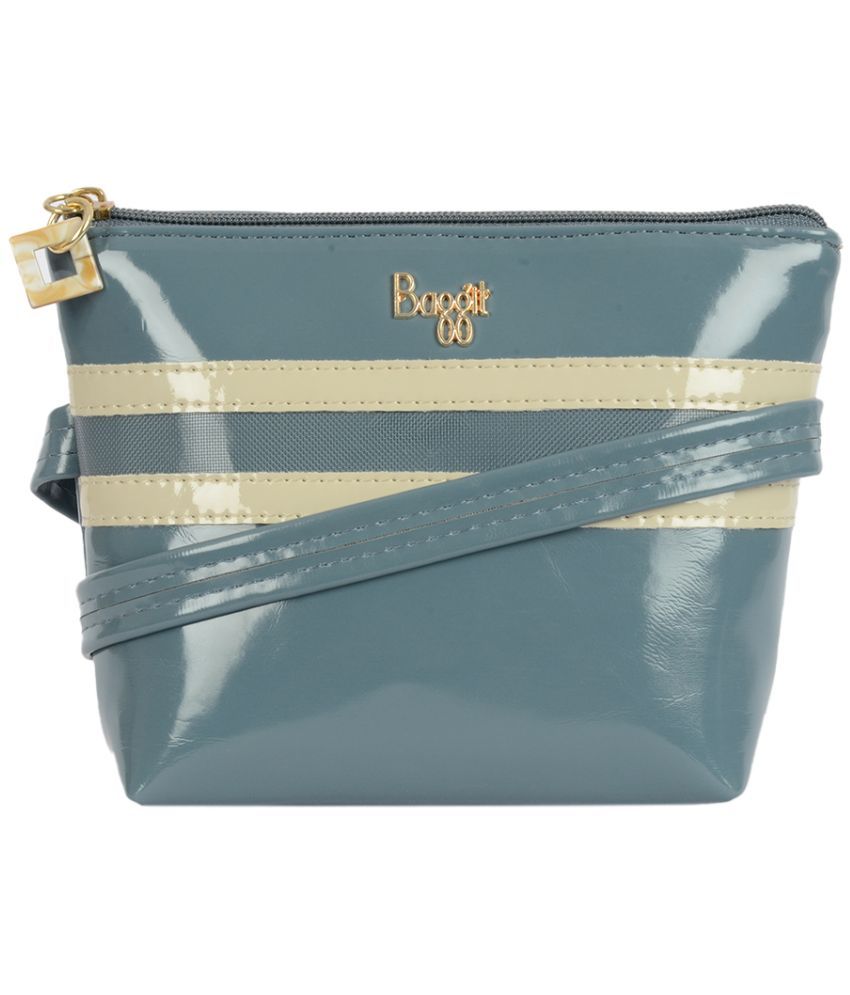     			Baggit Grey Melange Faux Leather Sling Bag