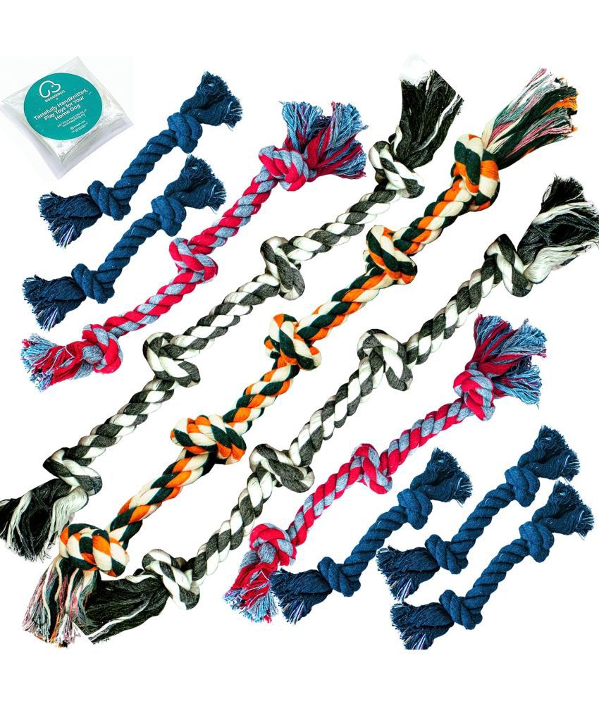     			DOGGIE DOG Attractive Twisted Cotton Poly Mix Chew Dog Rope Toys for Adult Large Dogs for Teething Suitable for Large Breed Aggressive chewers (10 RopeMRP 1997 (Including tax)