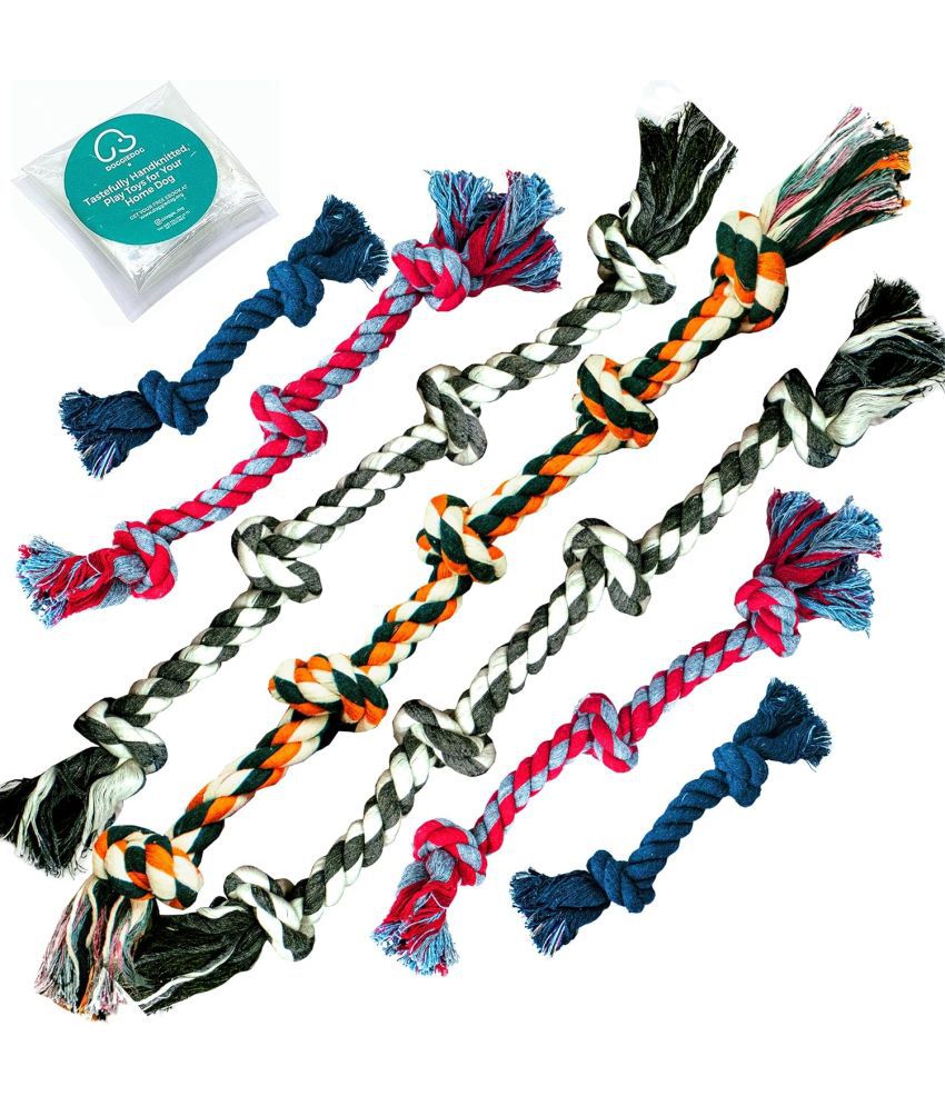     			DOGGIE DOG Attractive Twisted Cotton Poly Mix Chew Dog Rope Toys for Adult Large Dogs for Teething Suitable for Conbo of  7...MRP -1,497.00 (Including tax)