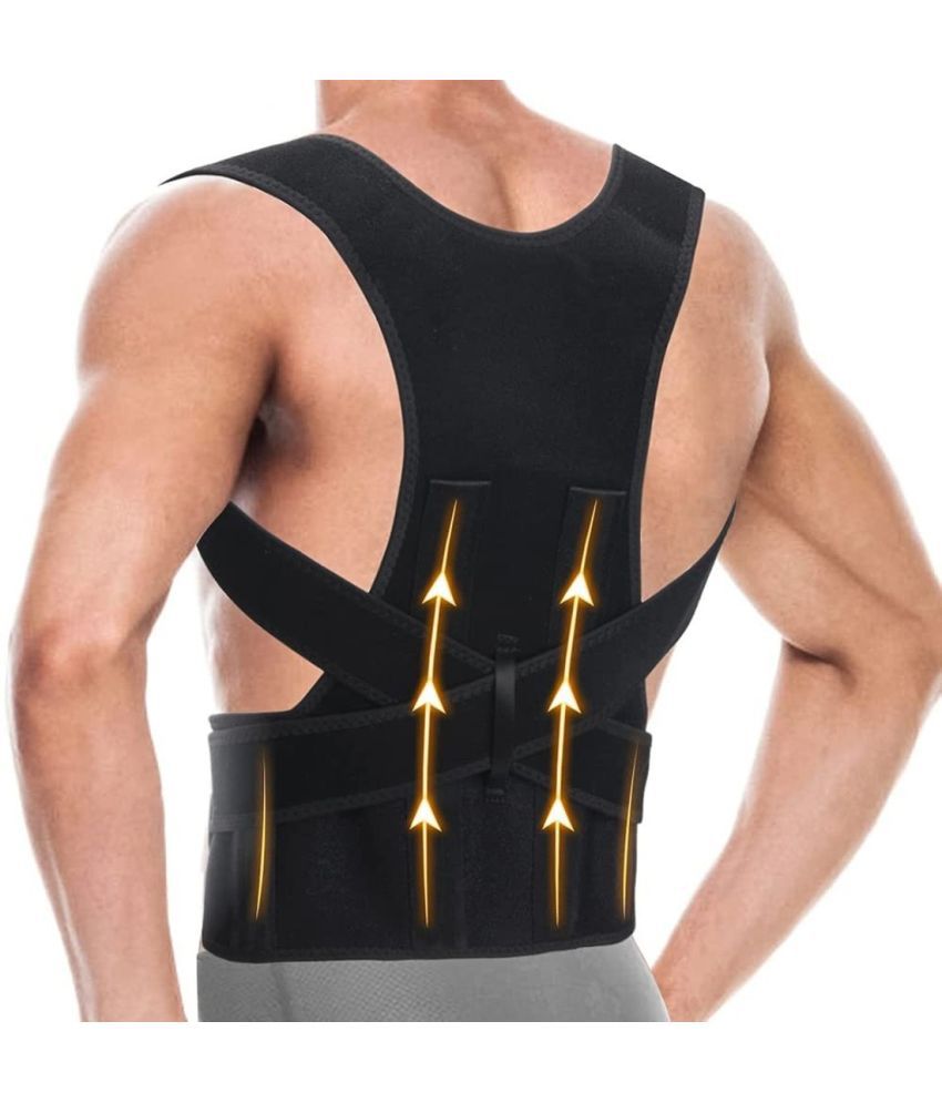     			HORSE FIT Posture Corrector Belt For Back & Shoulder, Back Support Belt For Men & Women, Neoprene, Back Straightener Brace For Spine & Body Posture Correction - (Waist size-34-44 inches)