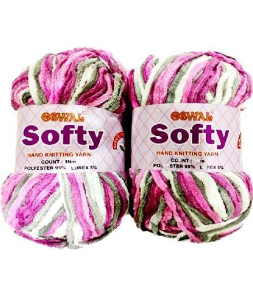     			HUSKY Oswal Knitting Yarn Thick Chunky Wool, Softy Multi Colour 200 gm Best Used with Knitting Needles, Crochet Needles Wool Yarn for Knitting. by Oswal