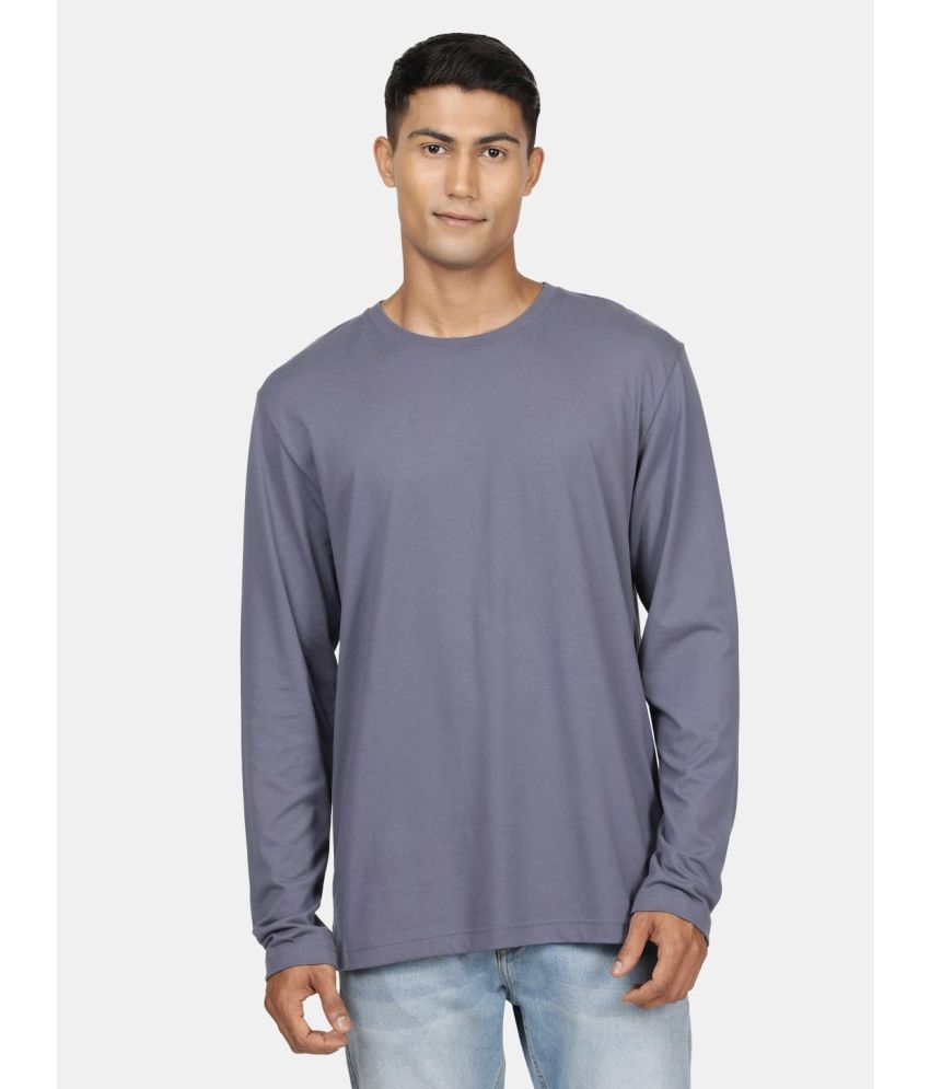     			Jockey AM95 Men's Super Combed Cotton Rich Solid Round Neck Full Sleeve T-Shirt - Odyssey grey
