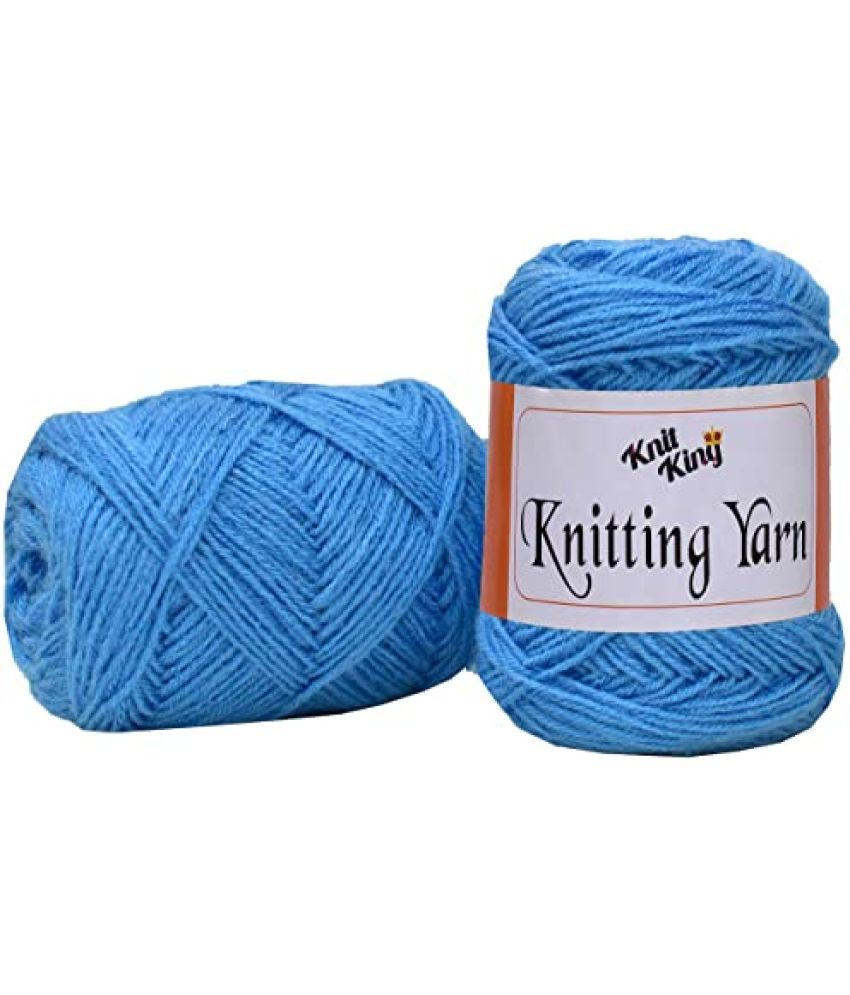     			KNIT KING 100% Acrylic Wool Airforce Blue 150 GMS Wool Ball Hand Knitting Wool/Art Craft Soft Fingering Crochet Hook Yarn, Needle Knitting Yarn Thread Dyed-DA Art-AJAF