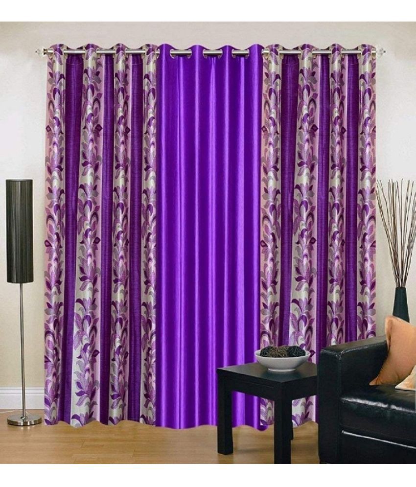     			Kraftiq Homes Abstract Semi-Transparent Eyelet Curtain 5 ft ( Pack of 3 ) - Teal