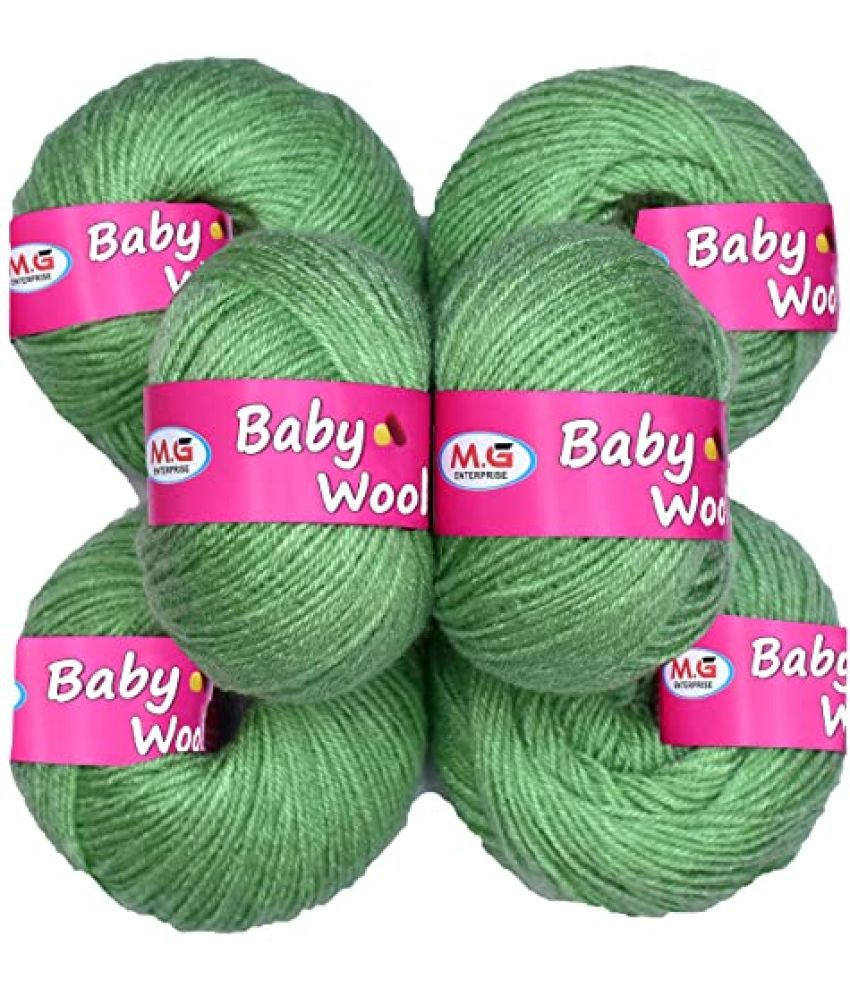     			M.G ENTERPRISE 100% Acrylic Wool Melon 6 Pc Baby Wool 4 ply Wool Ball Hand Knitting Wool/Art Craft Soft Fingering Crochet Hook Yarn-B Art-EI