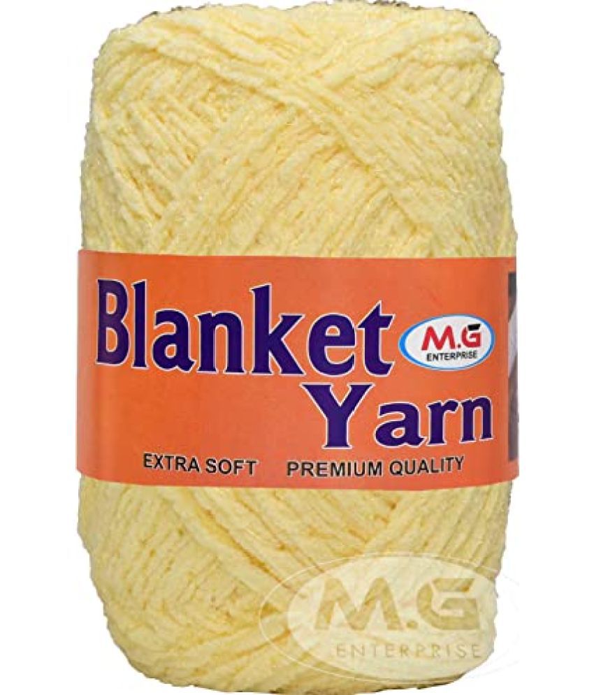     			M.G ENTERPRISE Blanket Yarn Dark Cream WL 200 gm Thick Chunky Knitting Wool Yarn
