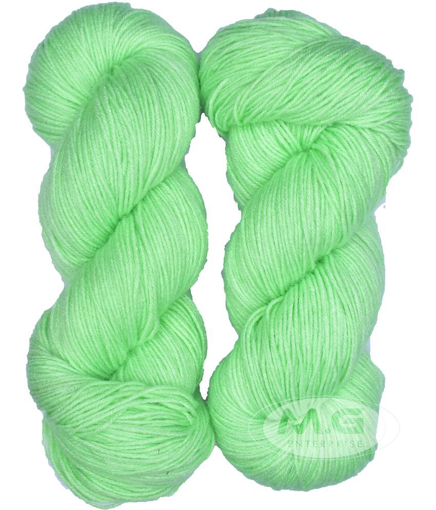     			M.G ENTERPRISE Brilon Grape Green (500 gm) Wool Hank Hand Knitting Wool/Art Craft Soft Fingering Crochet Hook Yarn, Needle Knitting Yarn Thread dye AD