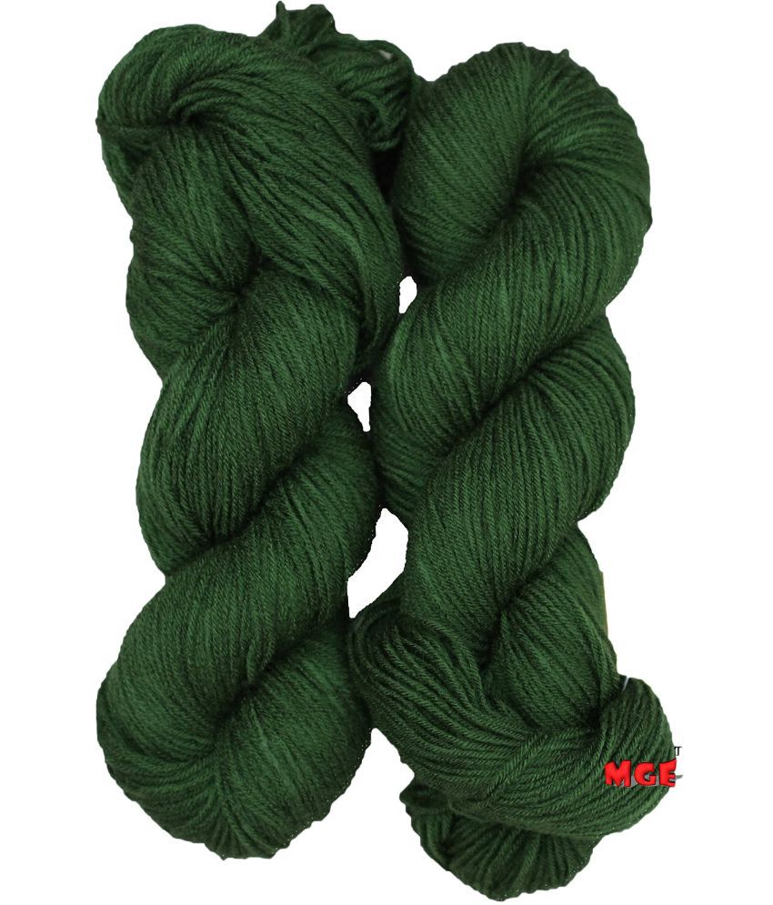     			M.G ENTERPRISE Brilon Leaf Green (500 gm) Wool Hank Hand Knitting Wool/Art Craft Soft Fingering Crochet Hook Yarn, Needle Knitting Yarn Thread dye AC