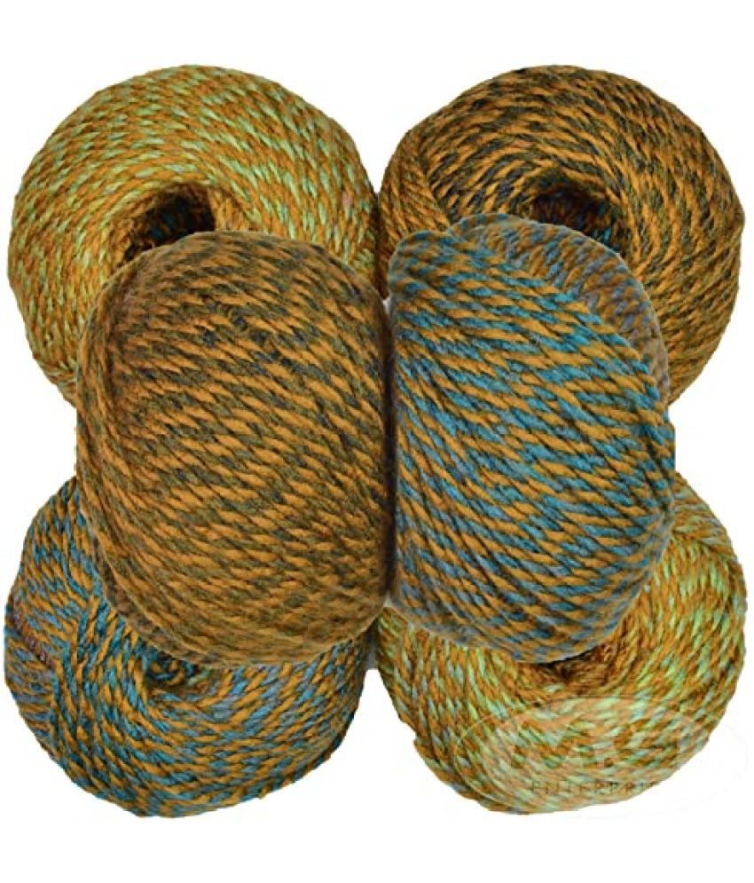     			M.G ENTERPRISE Cotton Yarn Mustard (14 pc) Cotton Yarn 4 ply Wool Ball Hand Knitting Wool/Art Craft Soft Fingering Crochet Hook Yarn, Needle Knitting Yarn Thread Dyed