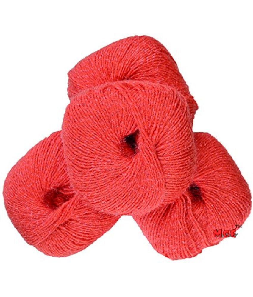     			M.G ENTERPRISE Enterprise Senorita Salmon (200 gm) Wool Hank Hand Knitting Wool/Art Craft Soft Fingering Crochet Hook Yarn, Needle Knitting Yarn Thread Dyed