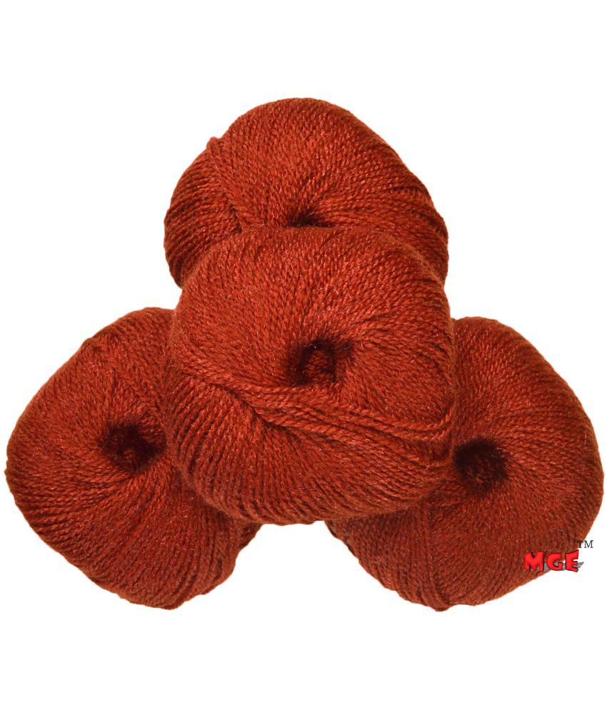     			M.G ENTERPRISE Enterprise Soft n Smart Rust (200 gm) Wool Hank Hand Knitting Wool/Art Craft Soft Fingering Crochet Hook Yarn, Needle Knitting Yarn Thread Dyed