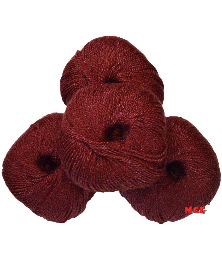     			M.G ENTERPRISE Enterprise Soft n Smart Mehroon (200 gm) Wool Hank Hand Knitting Wool/Art Craft Soft Fingering Crochet Hook Yarn, Needle Knitting Yarn Thread Dyed