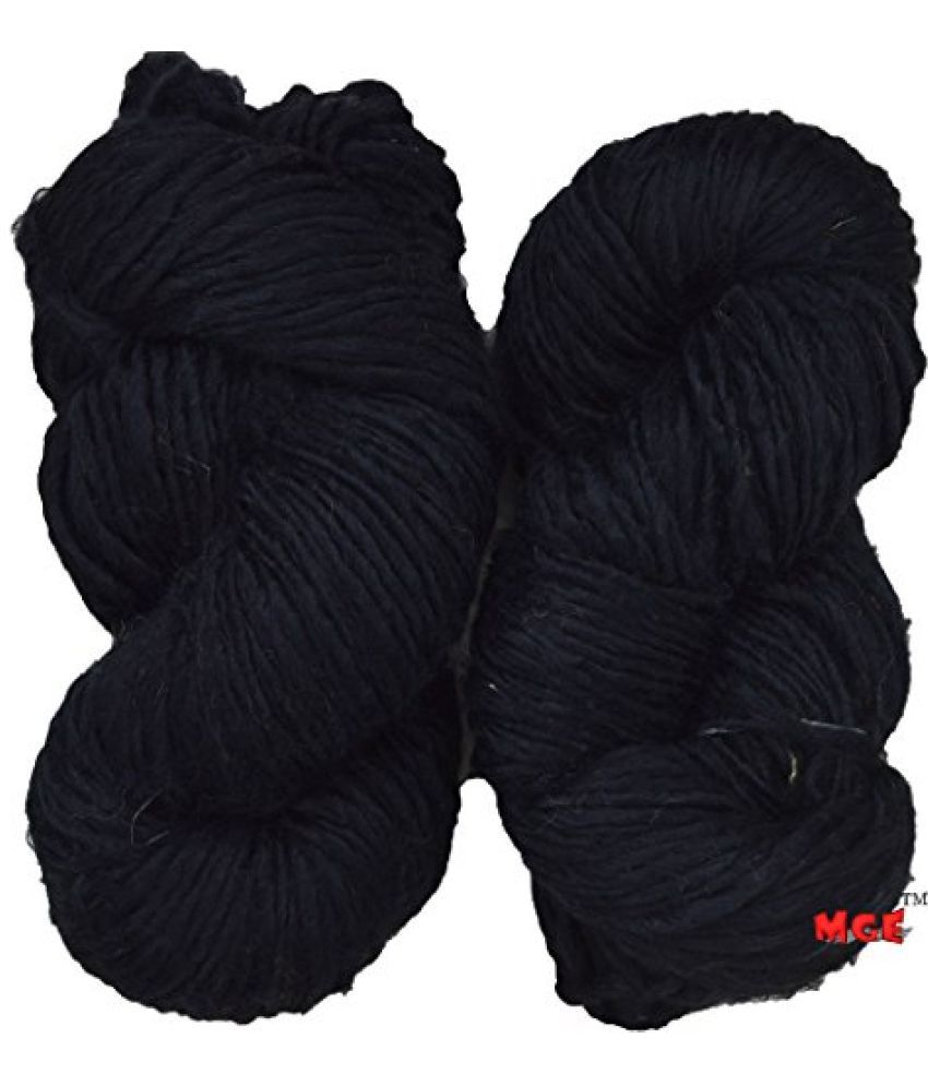     			M.G ENTERPRISE Hand Knitting/Art Craft Soft Fingering Crochet Hook Yarn Wool, Thick Chunky 200 g (Black)
