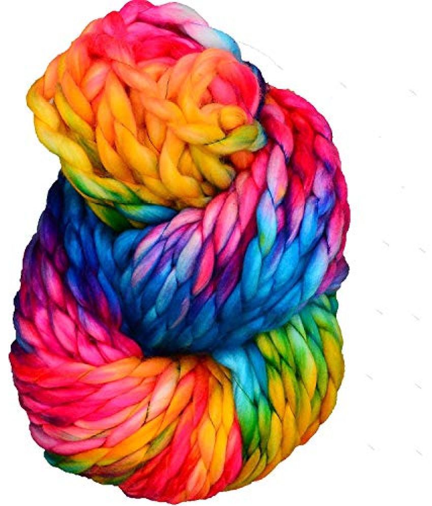     			M.G ENTERPRISE Jumbo Rainbow Knitting Wool Yarn, 300 gm