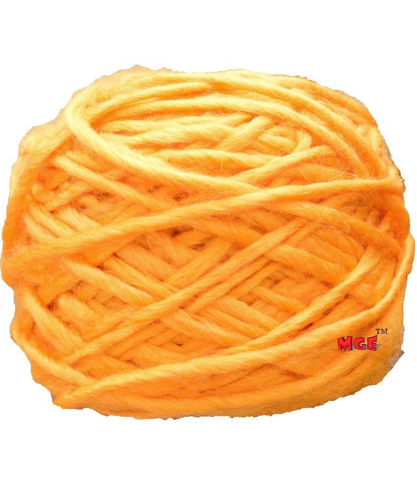     			M.G ENTERPRISE Knitting Roving Yarn Medium Thick Wool, Golden 100 gm Best Used with Knitting Needles, Crochet Needles Wool Roving Yarn for Knitting