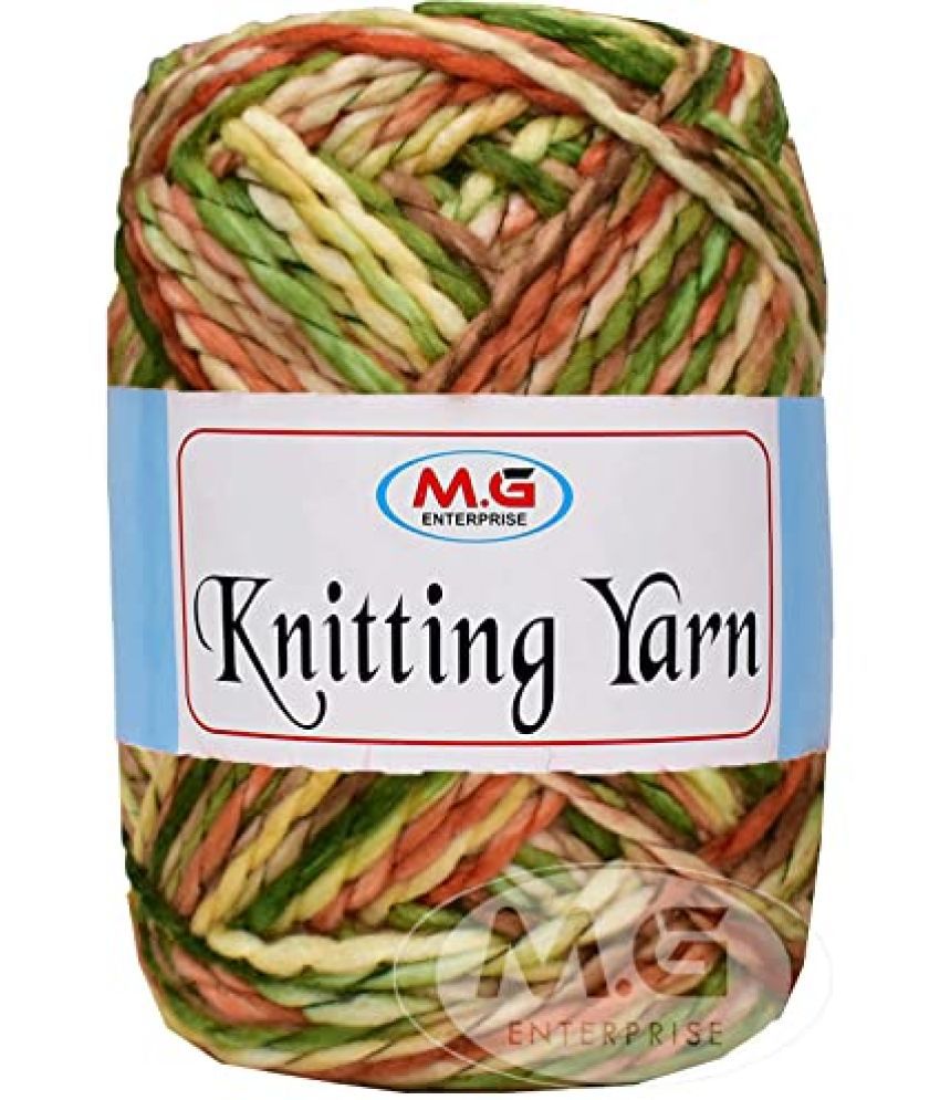     			M.G ENTERPRISE Knitting Yarn Thick Chunky Wool, Sumo Rainbow 200 GMS Best Used with Knitting Needles- Art-HAG