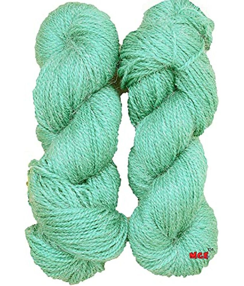     			M.G ENTERPRISE Knitting Yarn, RABIT Excel Green Teal (500 gm) Wool Hank Hand Knitting Wool/Art Craft Soft Fingering Crochet Hook Yarn, Needle Knitting Yarn Thread Dyed