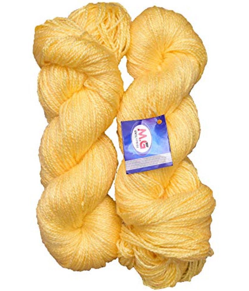     			M.G ENTERPRISE Knitting Yarn, RABIT Excel Dark Cream (500 gm) Wool Hank Hand Knitting Wool/Art Craft Soft Fingering Crochet Hook Yarn, Needle Knitting Yarn Thread Dyed