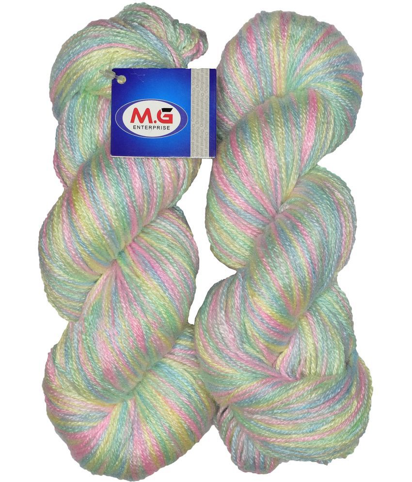     			M.G ENTERPRISE Os wal Woolen Mills Craze Marble Green (500 gm) Wool Hank Hand Knitting Wool/Art Craft Soft Fingering Crochet Hook Yarn, Needle Knitting Yarn Thread Dyed