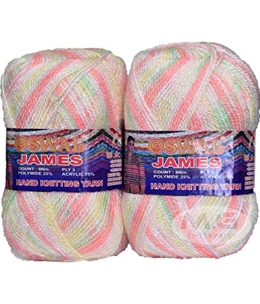     			M.G ENTERPRISE Os wal James Knitting Yarn Wool, Ice Cream Ball 200 gm Best Used with Knitting Needles, Crochet Needles Wool Yarn for Knitting Os wal