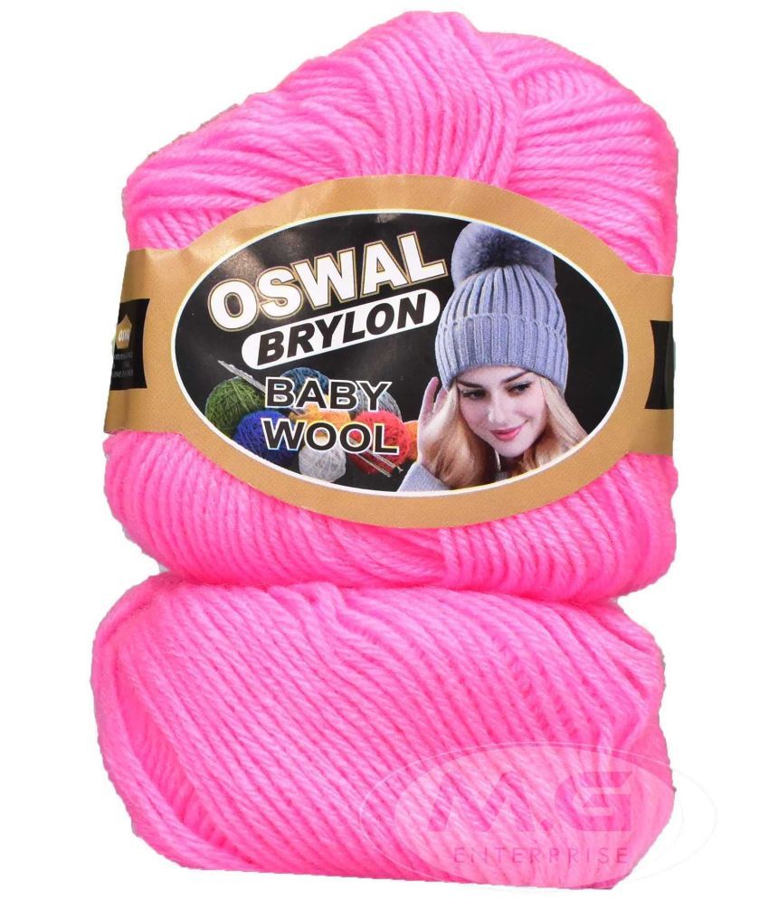     			M.G ENTERPRISE Os wal 100% Acrylic Wool Deep Pink 16 GMS Wool 4 ply Wool Ball Hand Knitting Wool/Art Craft Soft Fingering Crochet Hook Yarn- Art-AEBH