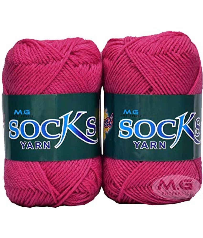     			M.G ENTERPRISE Premium Socks high Strength Nylon Yarn Suitable for Socks, Accessories, and Home Decor. 500 gm Brown Suitable for Both Crocheting & Knitting. CJ