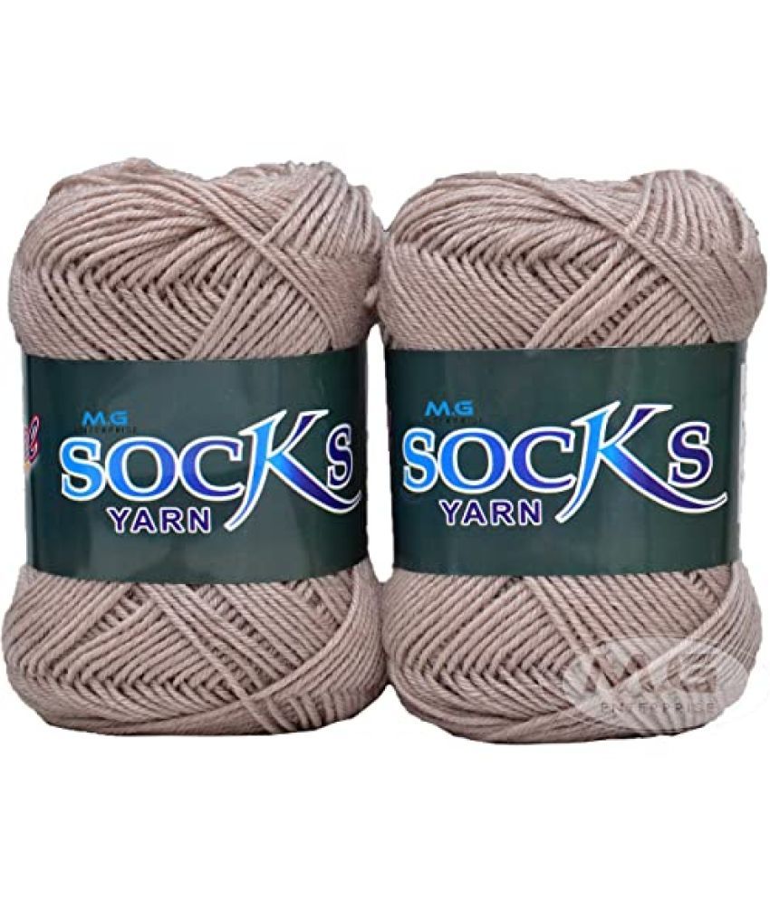     			M.G ENTERPRISE Premium Socks high Strength Nylon Yarn Suitable for Socks, Accessories, and Home Decor. 500 gm Purple Suitable for Both Crocheting & Knitting. AZ