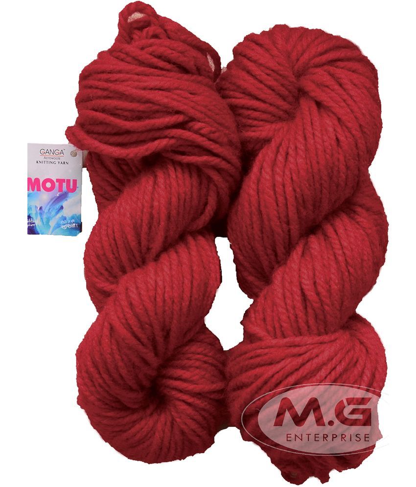     			M.G Enterprise Knitting Yarn Wool,Blooming Star Red 300 gm Woolen Crochet Yarn Thread. Best Used with Knitting Needles, Crochet Needles. Wool Yarn for Knitting. Best Woolen Thread.