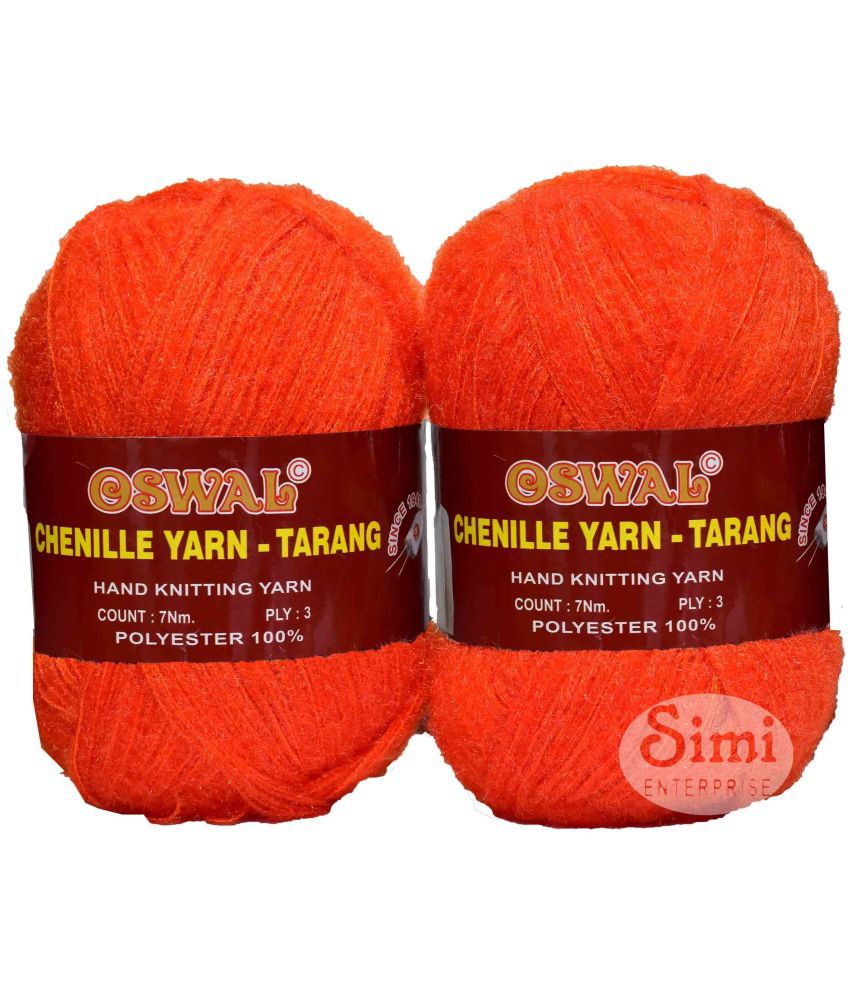     			Oswal 3 Ply Knitting Yarn Wool, Deep Orange 600 gm Best Used with Knitting Needles, Crochet Needles Wool Yarn for Knitting. by Oswal