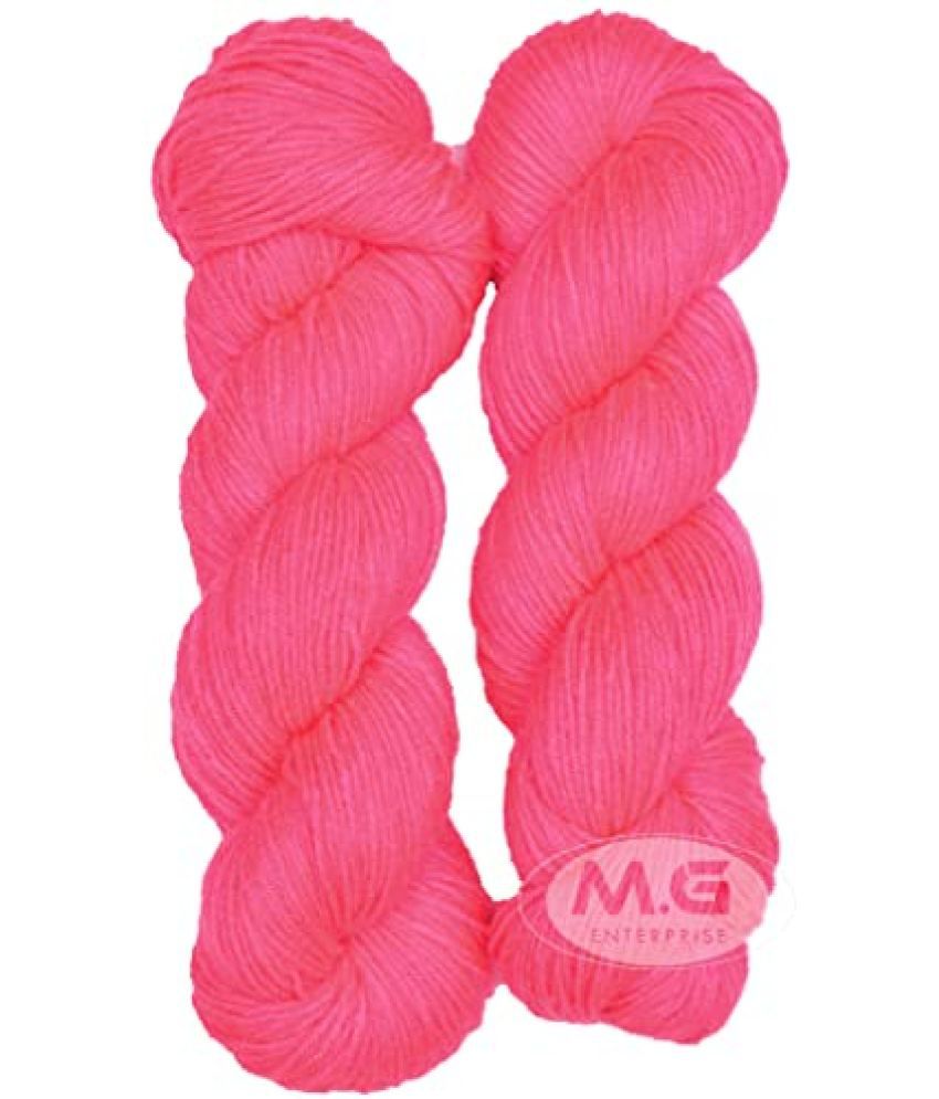     			Oswal Brilon Melon (200 gm) Wool Hank Hand Knitting Wool/Art Craft Soft Fingering Crochet Hook Yarn, Needle Knitting Yarn Thread Dyed