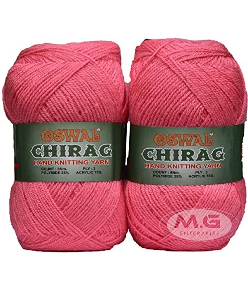     			Oswal Chirag Gajri (200 gm) Wool Ball Hand Knitting Wool/Art Craft Soft Fingering Crochet Hook Yarn, Needle Knitting Yarn Thread Dyed AE